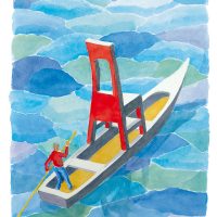 Die Figur von A. und E. 24 x 30 cm