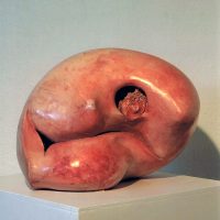 Verborgene Welt, marmorierter Ton, 40 x 30 cm